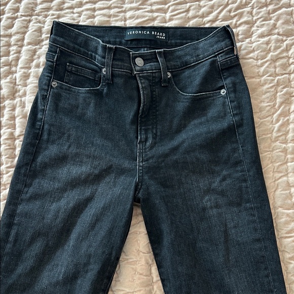 Veronica Beard RYLEIGH slim straight high-rise black jeans size 26 1/2 - Picture 7 of 11